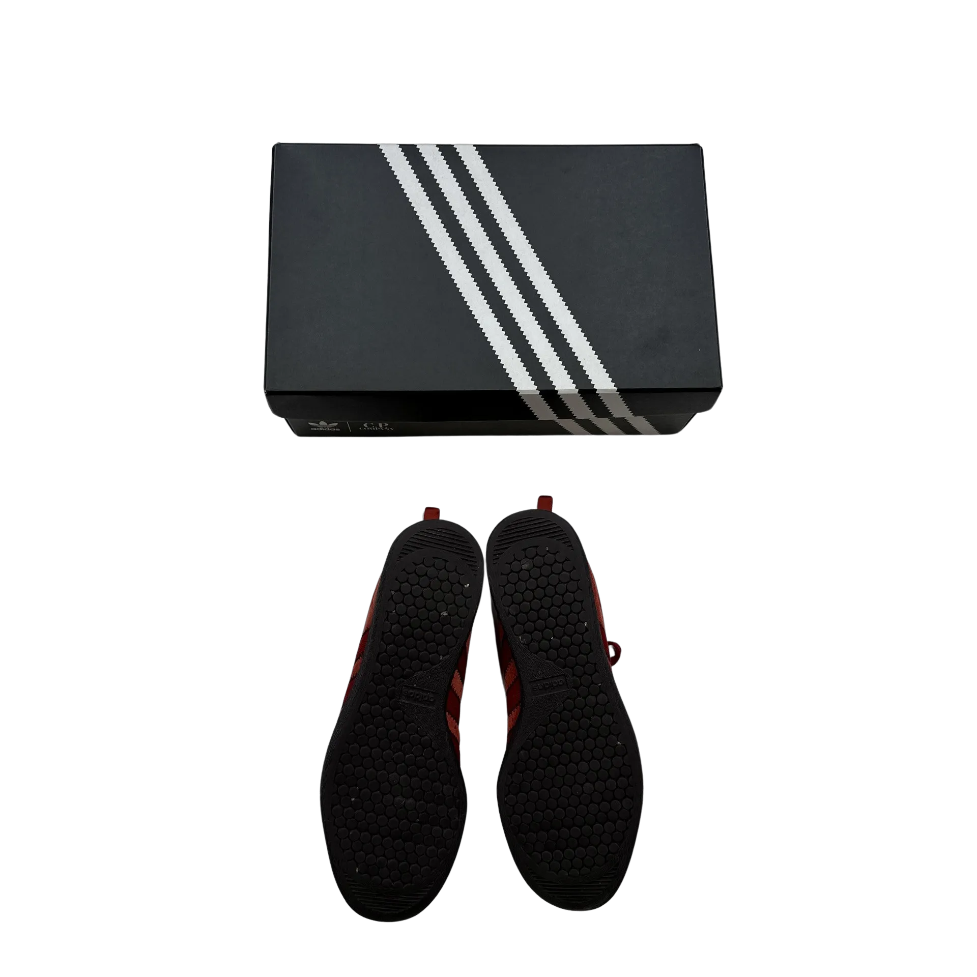 Adidas x CP Company Tobacco Brick Red Trainers - UK 7.5