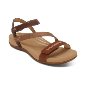 Aetrex Women's Gabby Sandals- Cognac Multi