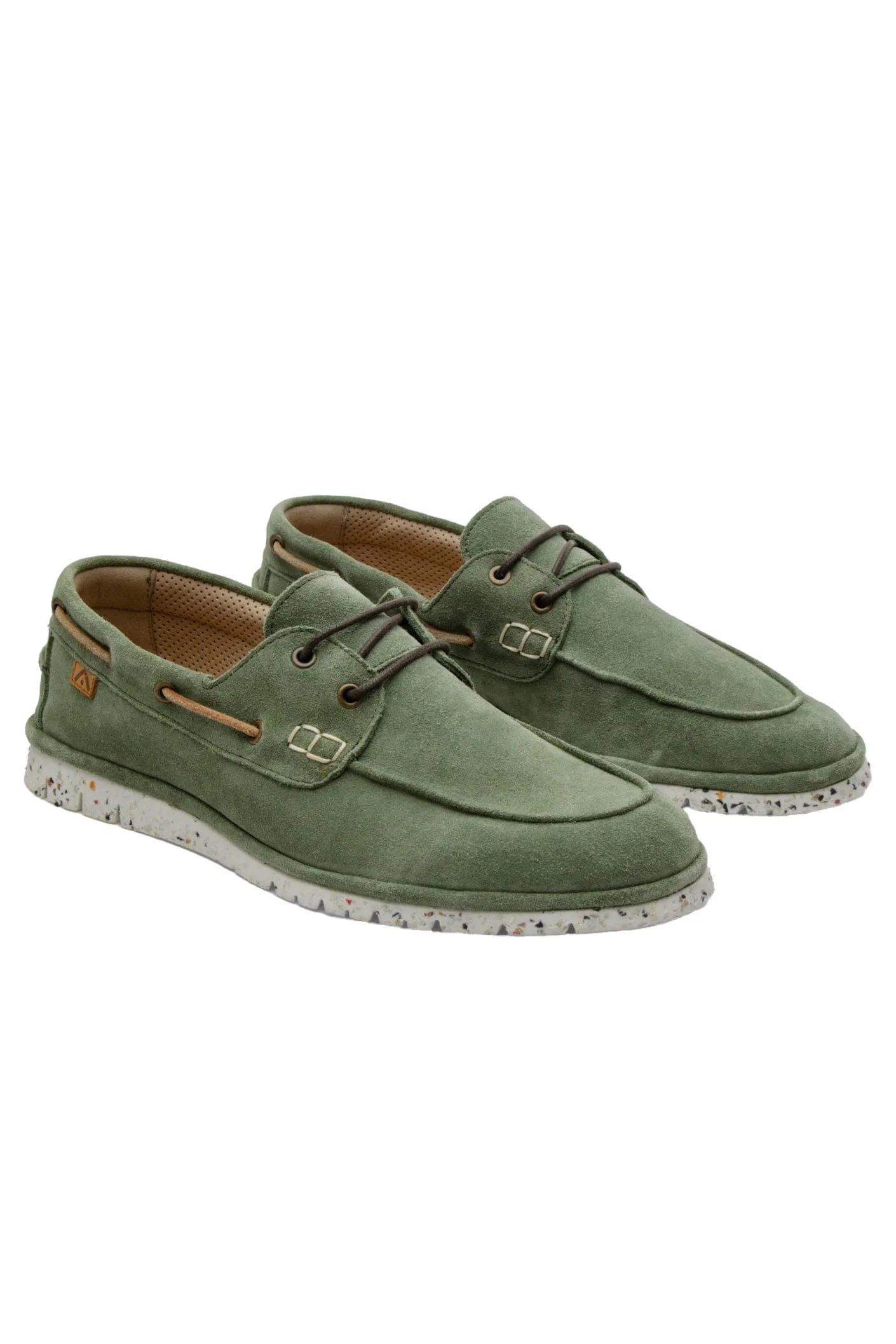 Amber Slip On Suede Shoes - Green