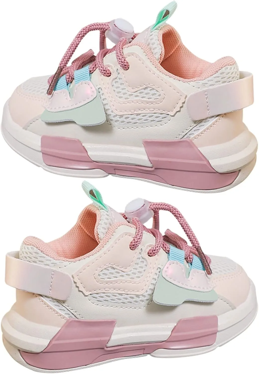 Baby Boy Girl Mesh Basketball Shoes Toddler Kids Lightweight Sneakers Slip On Softy Sole First Walking Sports Shoes