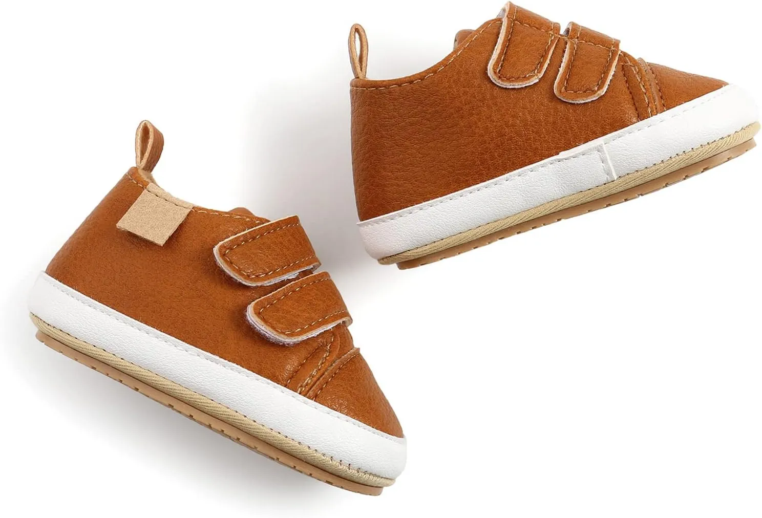 Baby Boys Casual Sneakers Toddler Girls PU Leather Rubber Sole Outdoor Footwear Unisex Infant Prewalkers Shoes