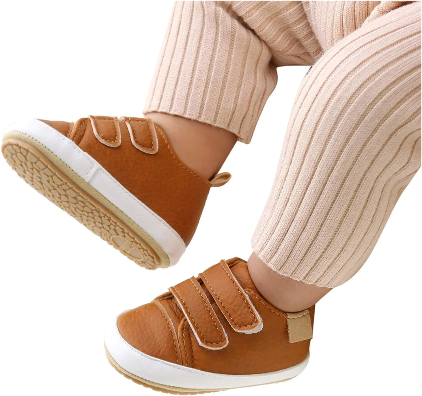Baby Boys Casual Sneakers Toddler Girls PU Leather Rubber Sole Outdoor Footwear Unisex Infant Prewalkers Shoes