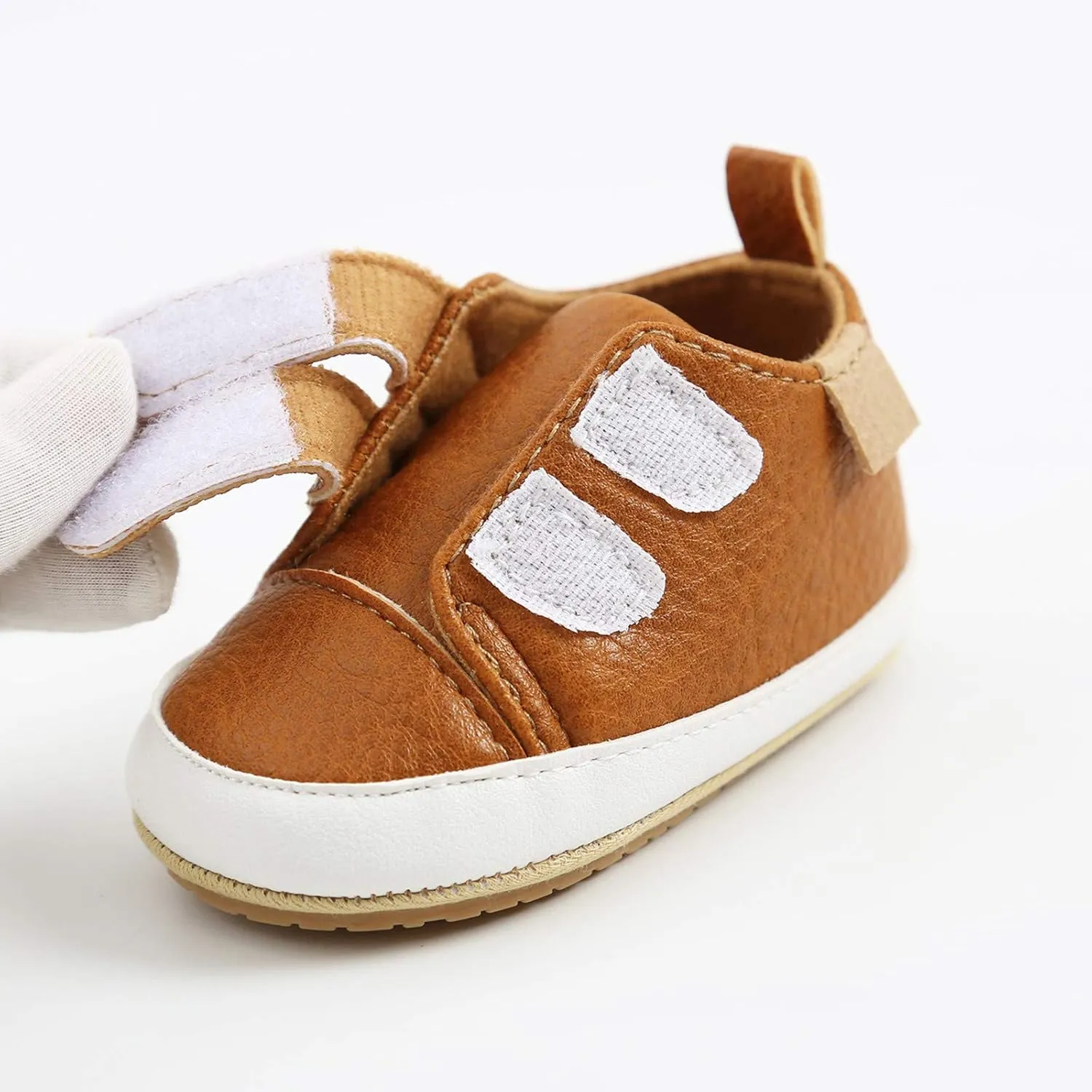 Baby Boys Casual Sneakers Toddler Girls PU Leather Rubber Sole Outdoor Footwear Unisex Infant Prewalkers Shoes