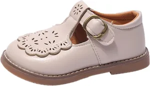 Baby Girls Mary Jane School Shoes Flower Dress Shoes Uniform School Oxford Flats for Kid Party Wedding Shoes