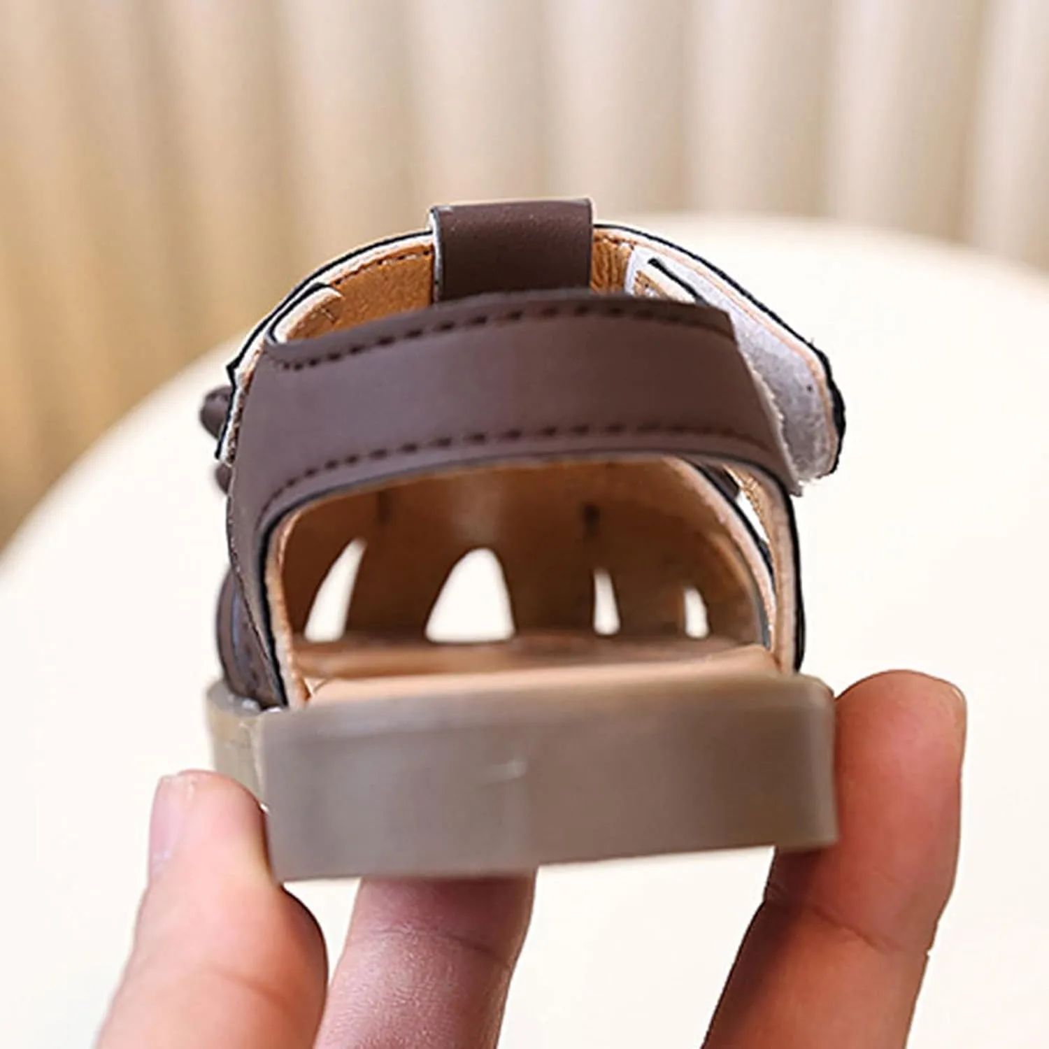 Baby Infant Sandals Newborn Boys Girls Leather Soft Open Toe Barefoot Wide Shoes Summer Breathable Strap Water Shoes