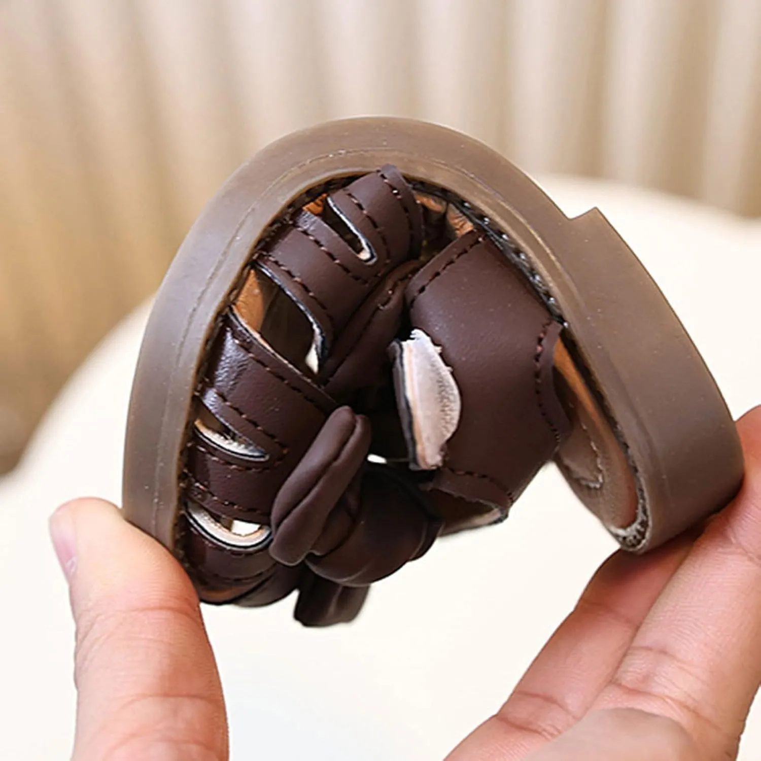 Baby Infant Sandals Newborn Boys Girls Leather Soft Open Toe Barefoot Wide Shoes Summer Breathable Strap Water Shoes