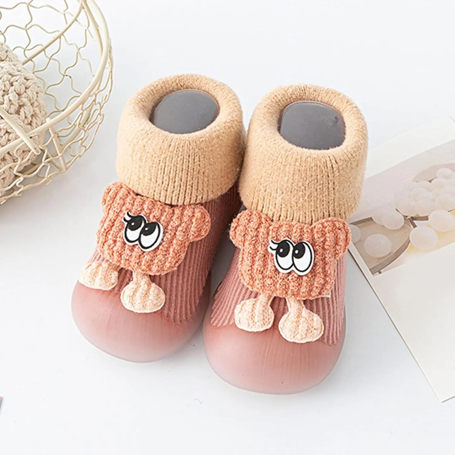 Baby Shoes,Baby Shoes Sock Shoes Non-Slip First Walker Floor Shoes Soft Indoor Kids Shoes 0-3 Years