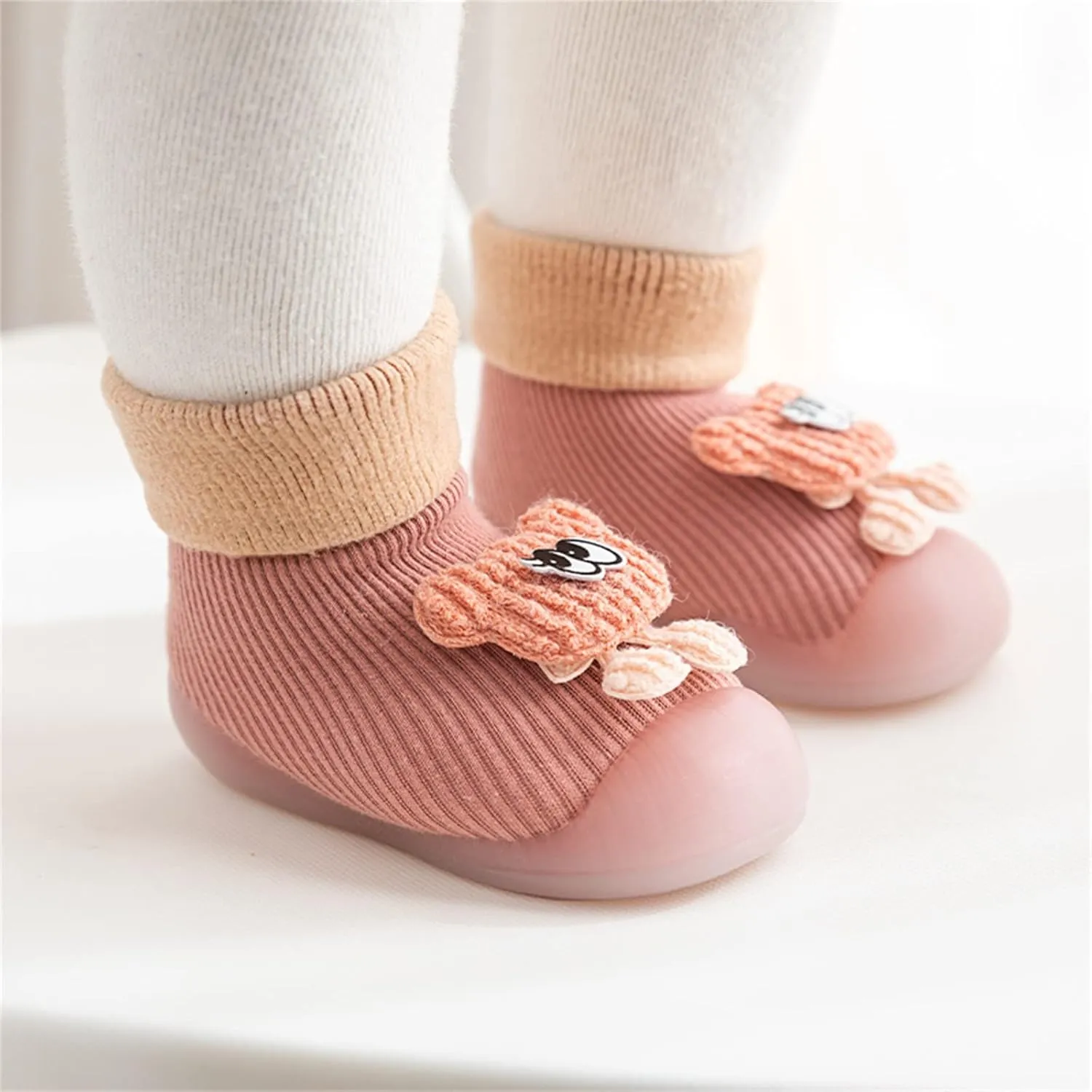 Baby Shoes,Baby Shoes Sock Shoes Non-Slip First Walker Floor Shoes Soft Indoor Kids Shoes 0-3 Years