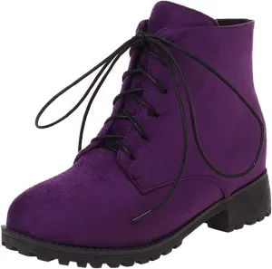 Booties for Women Ankle Women's Booties Low Heel Mens Low Cut Boots Hiking Boot Laces Men Comfy Soft Cover Heel Square Toe Slip On Side Zipper