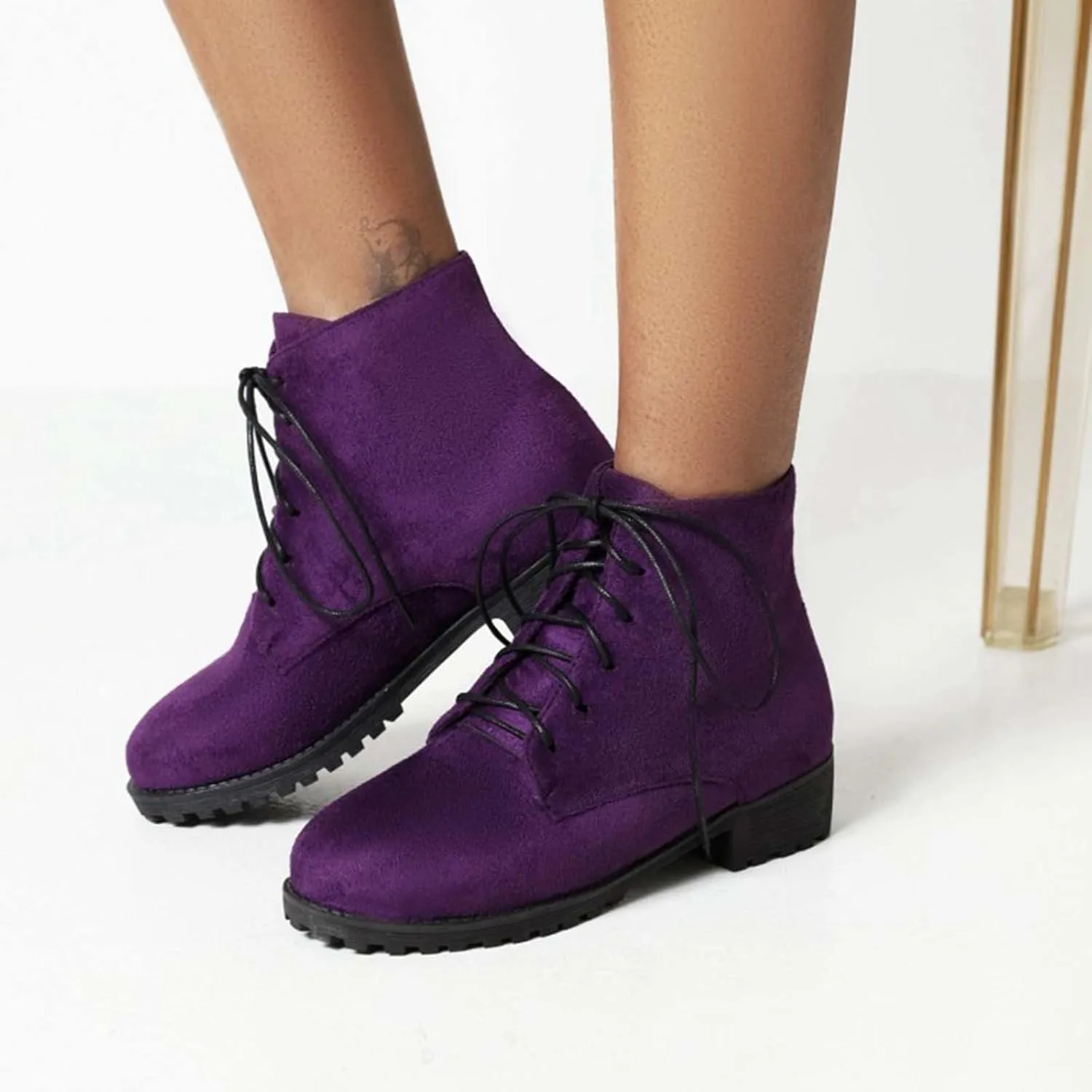 Booties for Women Ankle Women's Booties Low Heel Mens Low Cut Boots Hiking Boot Laces Men Comfy Soft Cover Heel Square Toe Slip On Side Zipper