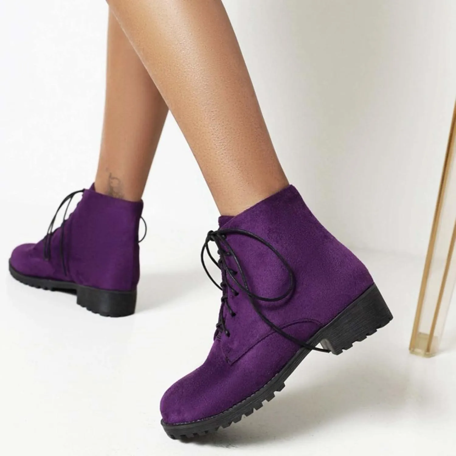Booties for Women Ankle Women's Booties Low Heel Mens Low Cut Boots Hiking Boot Laces Men Comfy Soft Cover Heel Square Toe Slip On Side Zipper