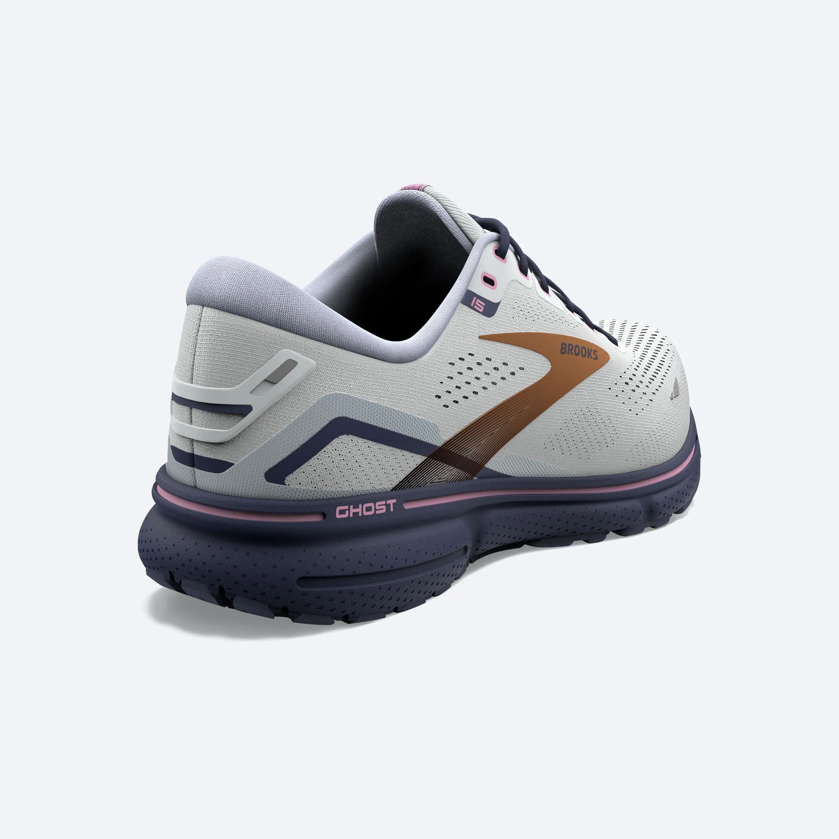 Brooks Womens Ghost 15- Spa Blue/Neo Pink/Copper (1203801B492)
