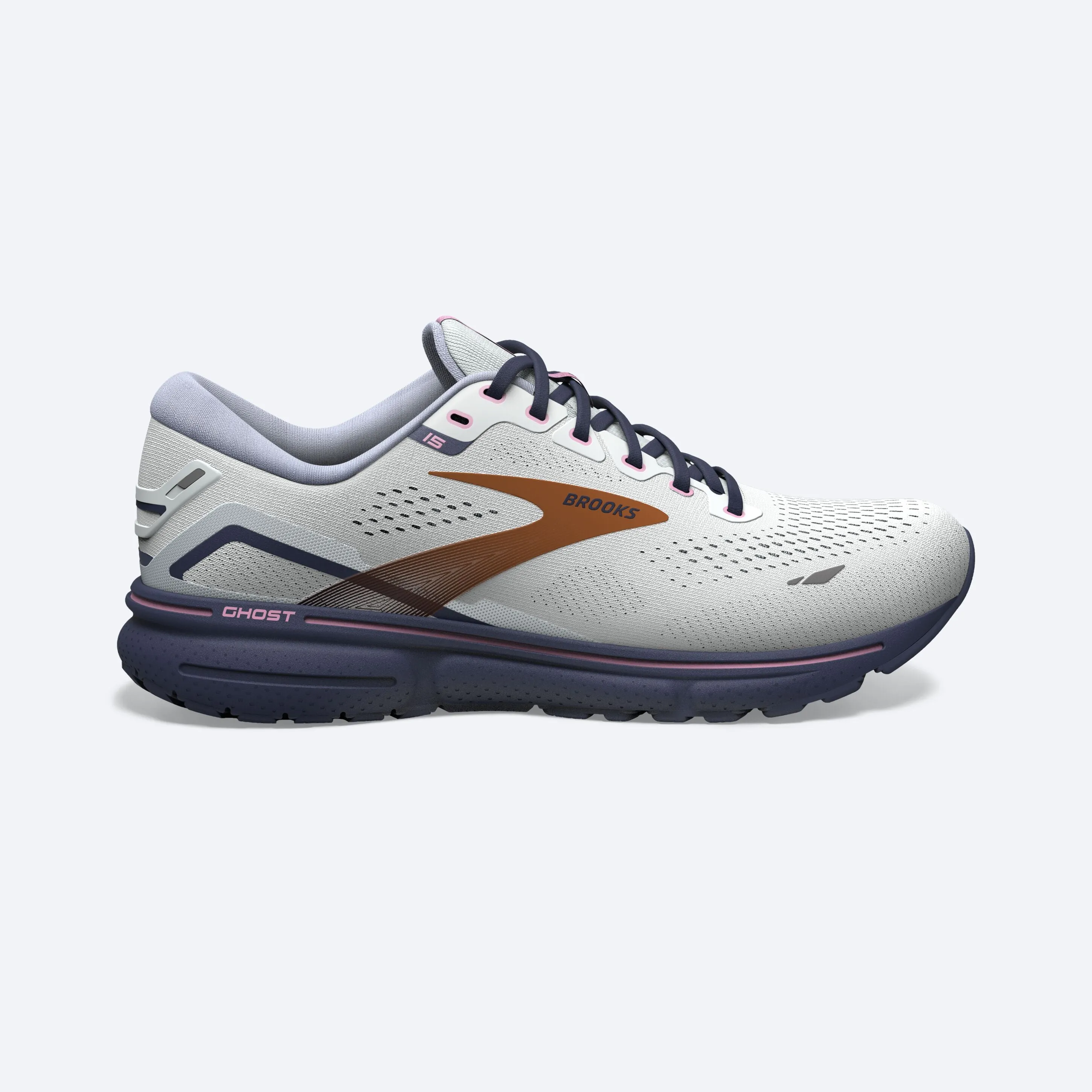 Brooks Womens Ghost 15- Spa Blue/Neo Pink/Copper (1203801B492)