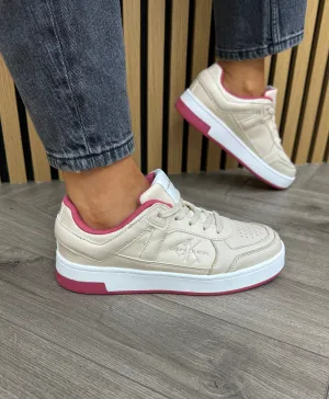 Calvin Klein (SS25) Basket Cupsole Low Mix YW0YW01650 - Tapioca/Slate Rose (CK5)