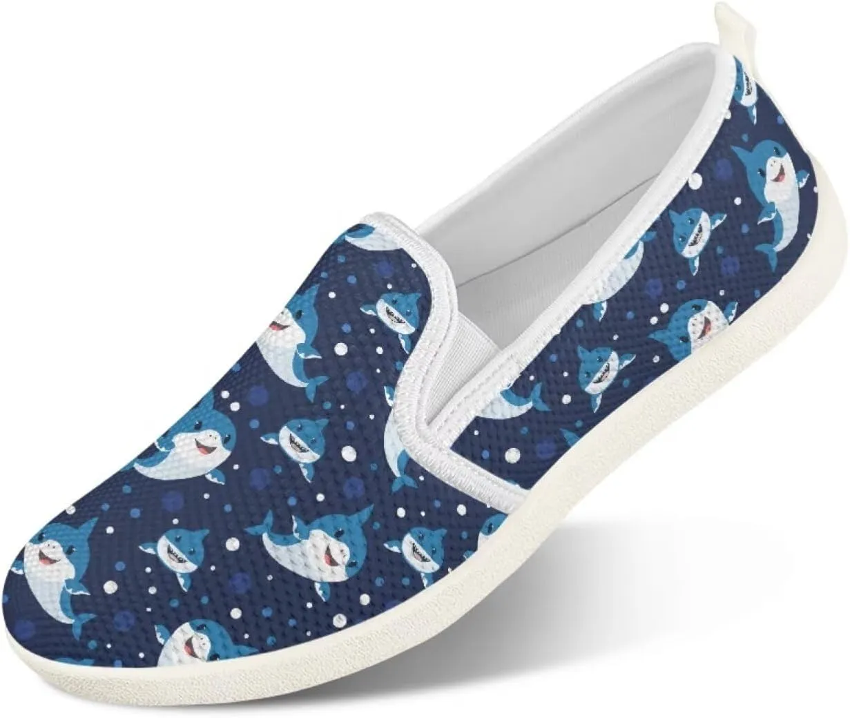 chaqlin Slip On Loafers for Men Women Wide Soft Toe Tennis Shoes Animal Print Fashion Hands Free Work Flat Clipper Mesh Athletic Sneaker