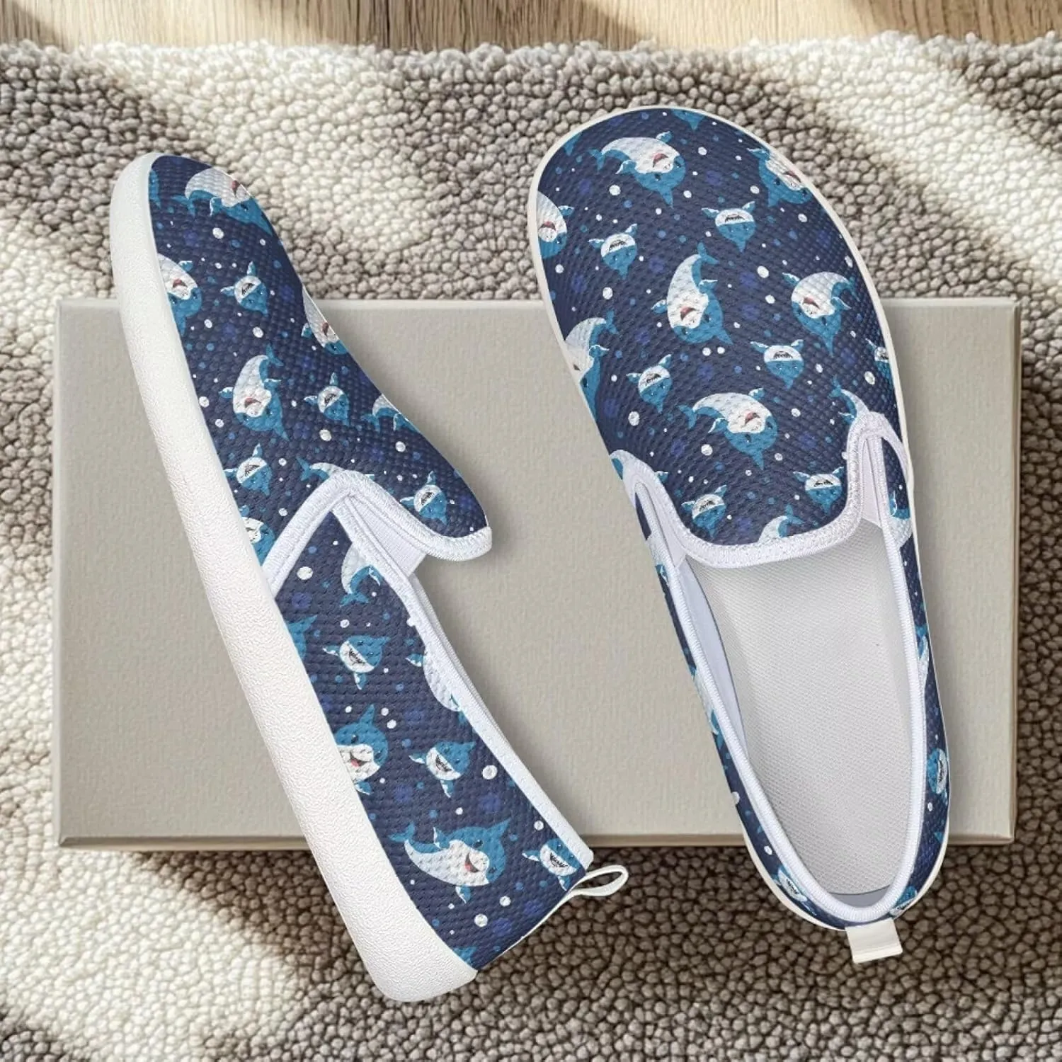 chaqlin Slip On Loafers for Men Women Wide Soft Toe Tennis Shoes Animal Print Fashion Hands Free Work Flat Clipper Mesh Athletic Sneaker