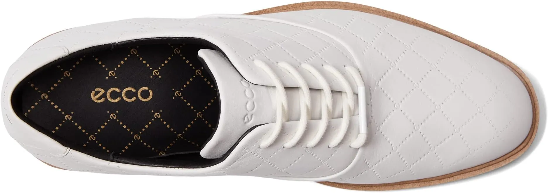 Classic Hybrid Hydromax Golf Shoes ECCO, White Cow Leather