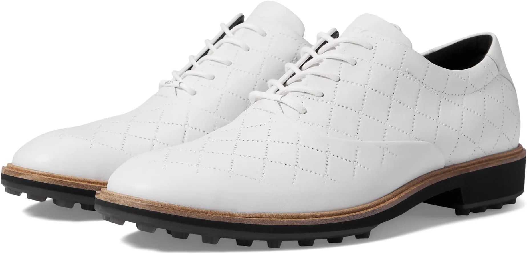 Classic Hybrid Hydromax Golf Shoes ECCO, White Cow Leather