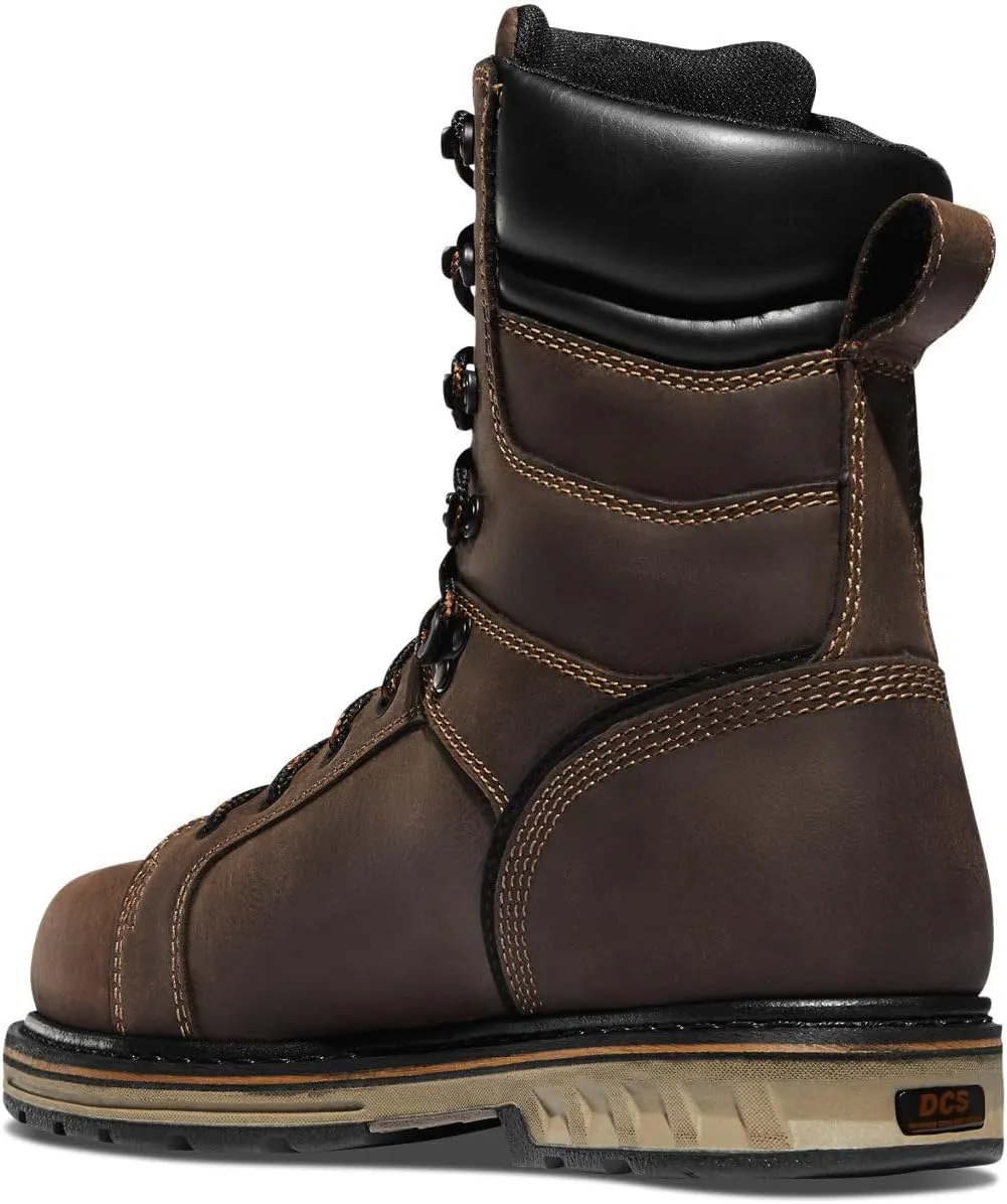 Danner 8 Steel Yard Steel Toe Work Boots for Men - Waterproof Full-Grain Leather with Dual-Density Footbed, Slip-Resistant Outsole, and EH Resistance