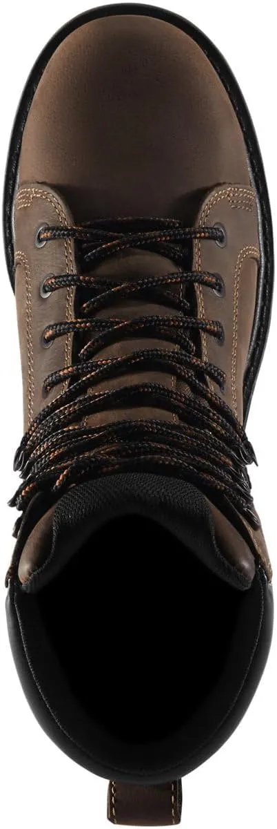 Danner 8 Steel Yard Steel Toe Work Boots for Men - Waterproof Full-Grain Leather with Dual-Density Footbed, Slip-Resistant Outsole, and EH Resistance