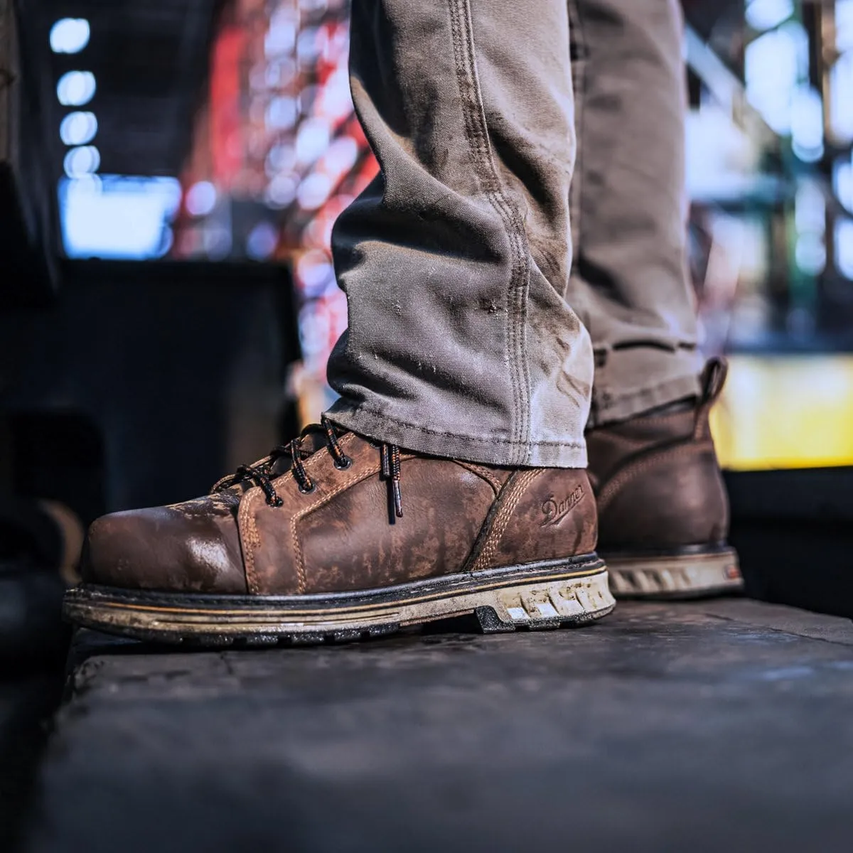 Danner 8 Steel Yard Steel Toe Work Boots for Men - Waterproof Full-Grain Leather with Dual-Density Footbed, Slip-Resistant Outsole, and EH Resistance