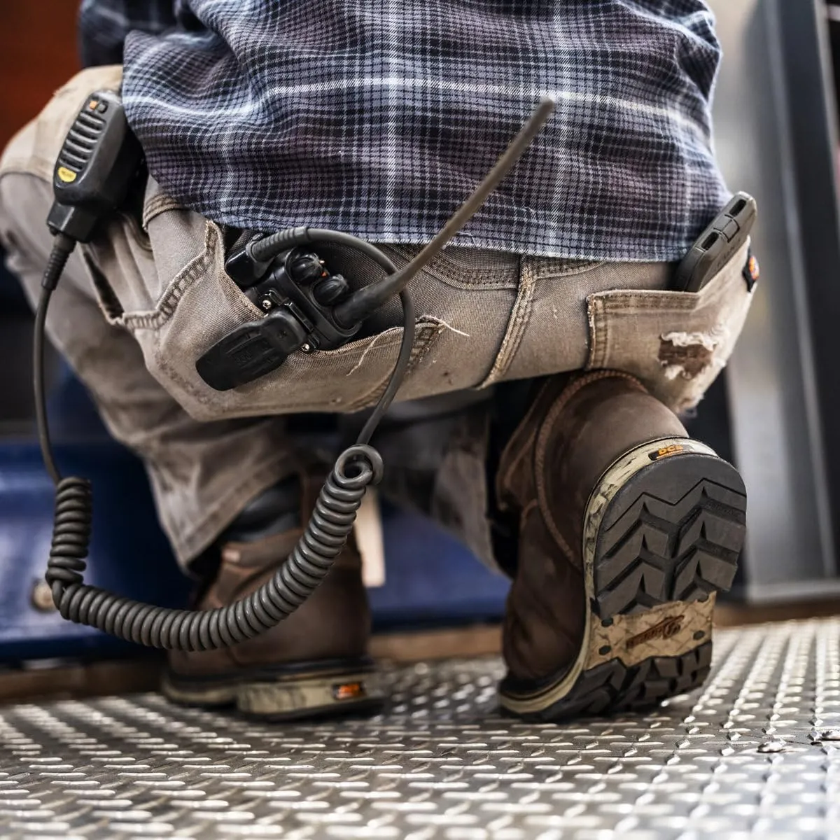 Danner 8 Steel Yard Steel Toe Work Boots for Men - Waterproof Full-Grain Leather with Dual-Density Footbed, Slip-Resistant Outsole, and EH Resistance