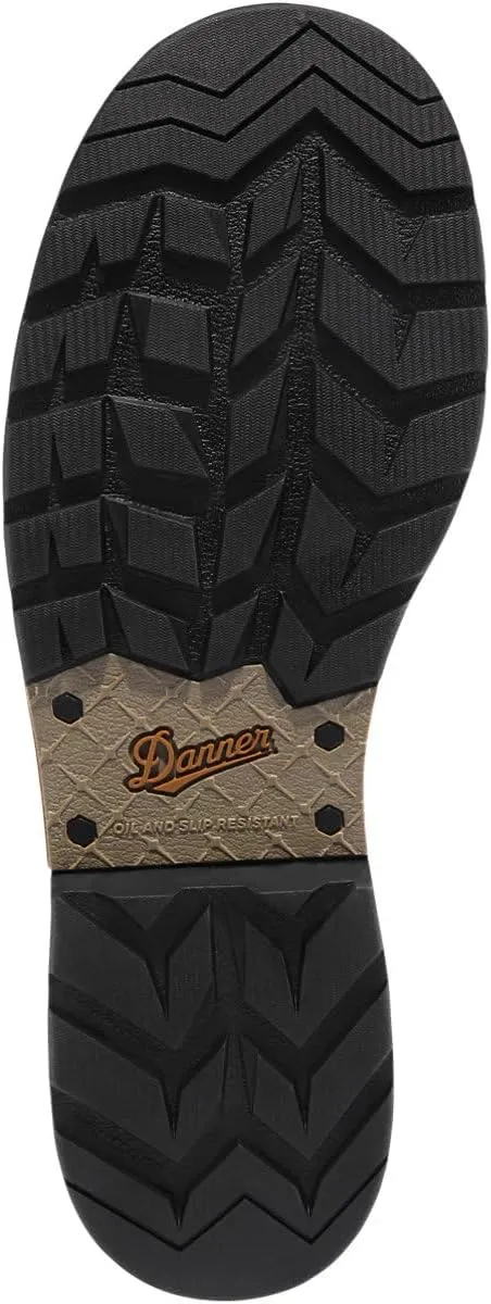 Danner 8 Steel Yard Steel Toe Work Boots for Men - Waterproof Full-Grain Leather with Dual-Density Footbed, Slip-Resistant Outsole, and EH Resistance