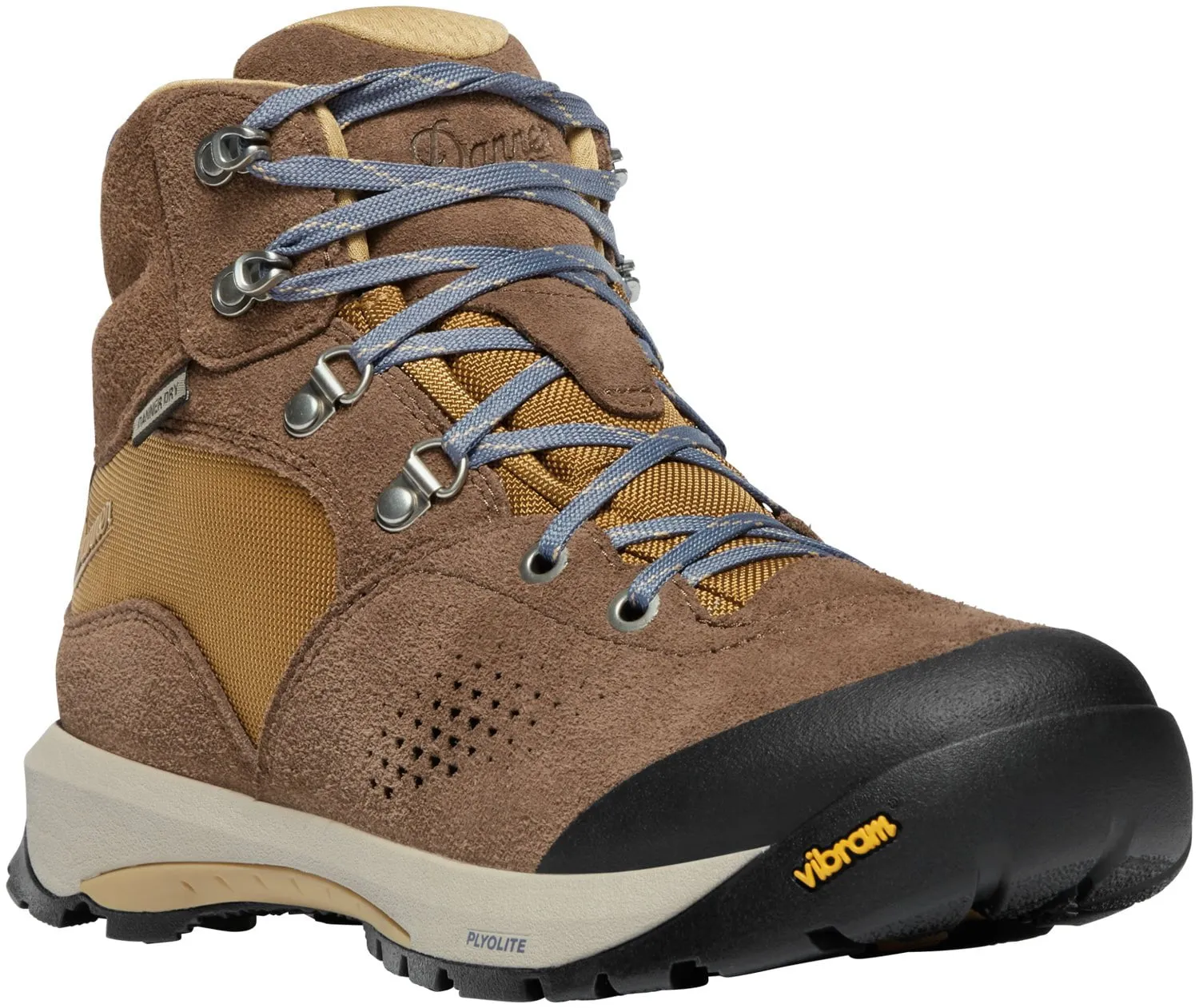 Danner Womens Inquire Mid Pinecone Brown/Prairie Sand Suede Hiking Boots
