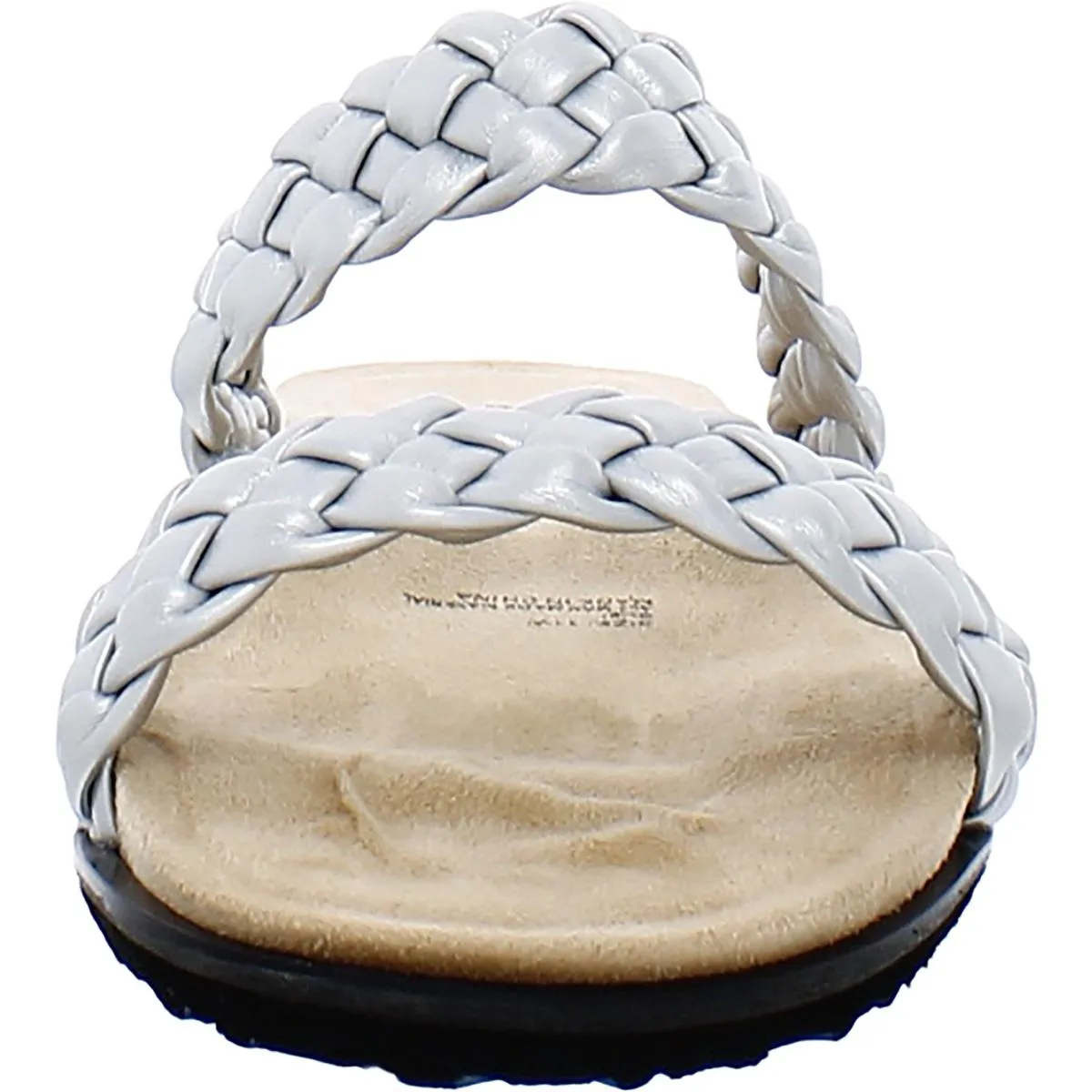 Easy Street Womens Susi Metallic Woven Slide Sandals