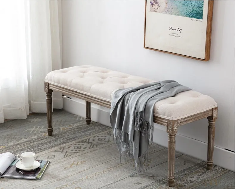 Elegant Footstool for Bedroom, Entryway, Bench, Makeup Stool