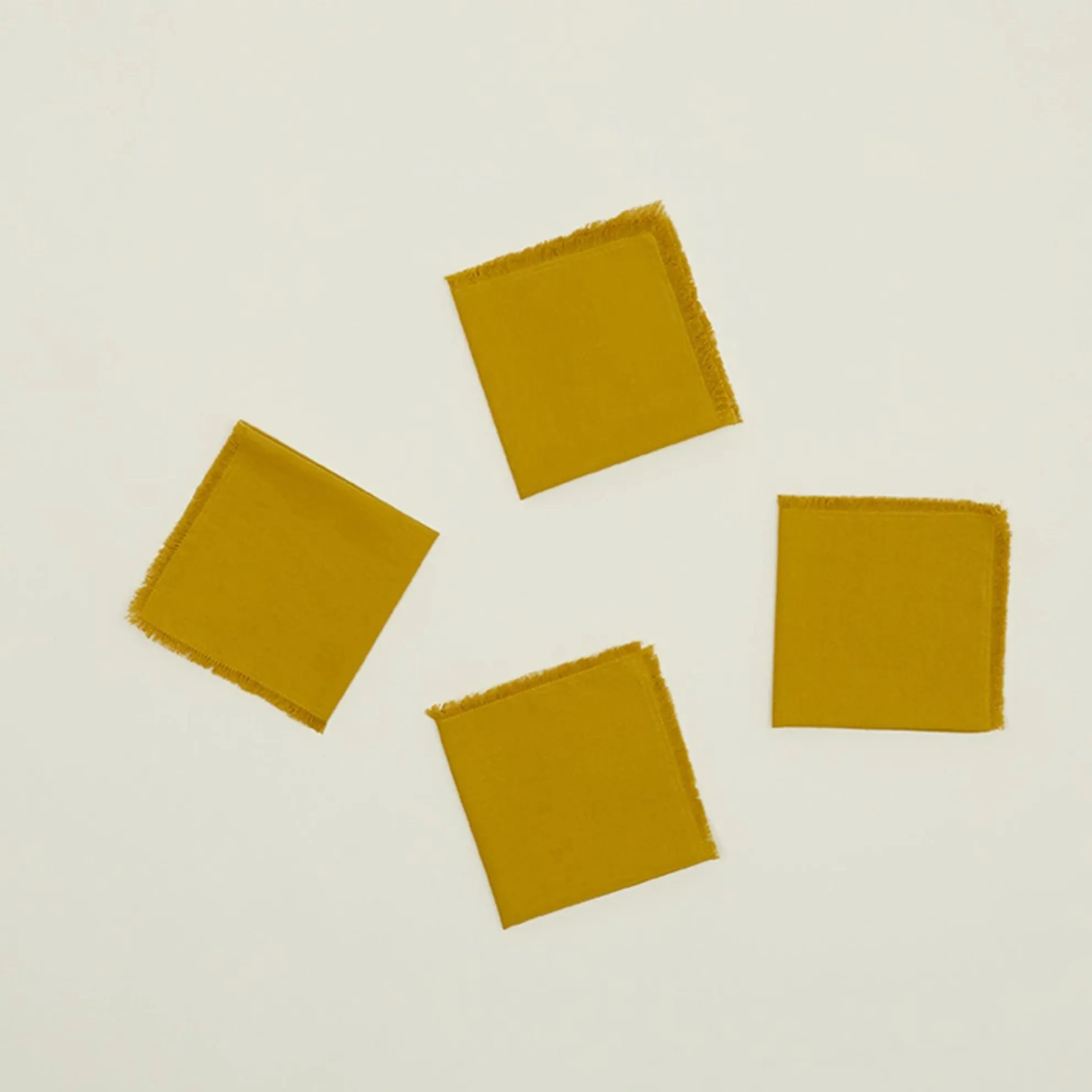Essential Cocktail Napkin Set of 4 (Mustard)