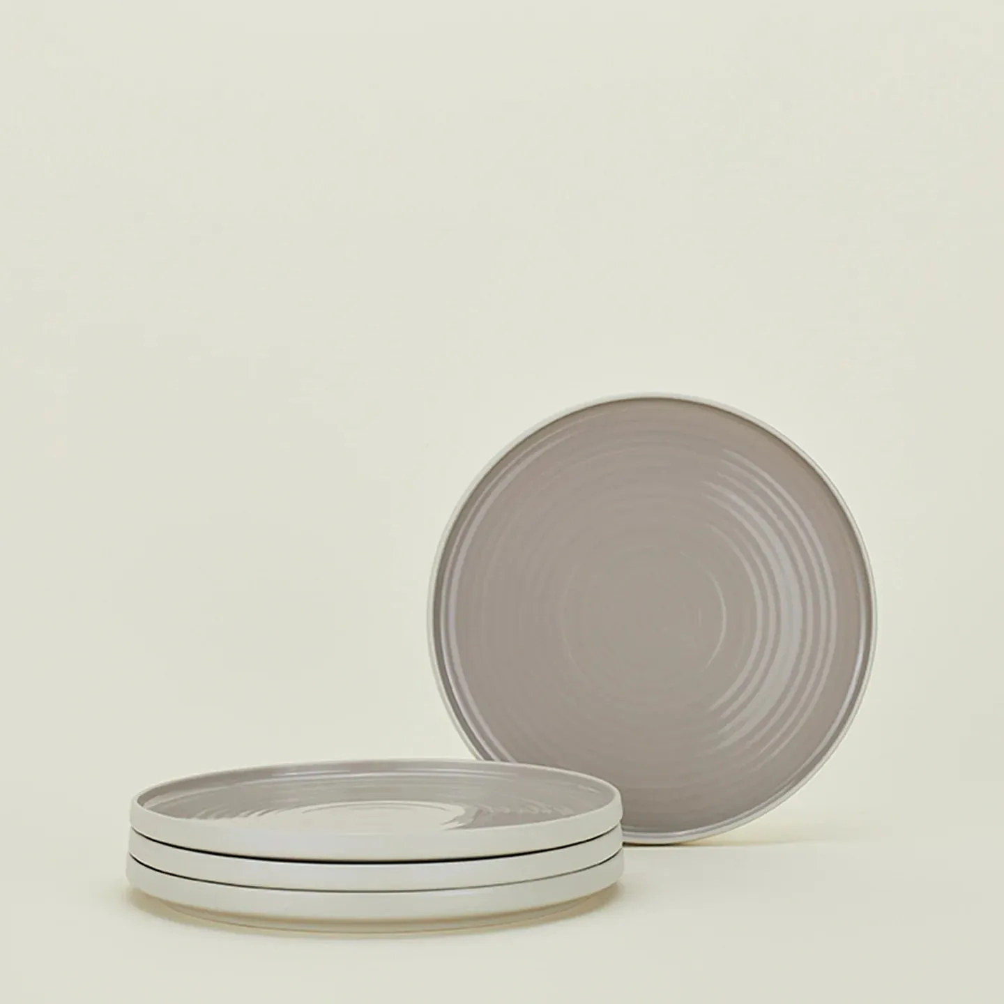 Essential Dinner Plate Set of 4 (Light Grey)