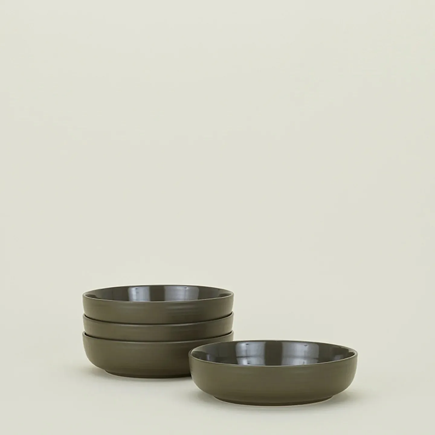 Essential Low Bowl Set of 4 (Olive)