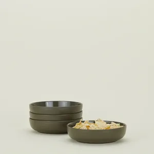 Essential Low Bowl Set of 4 (Olive)