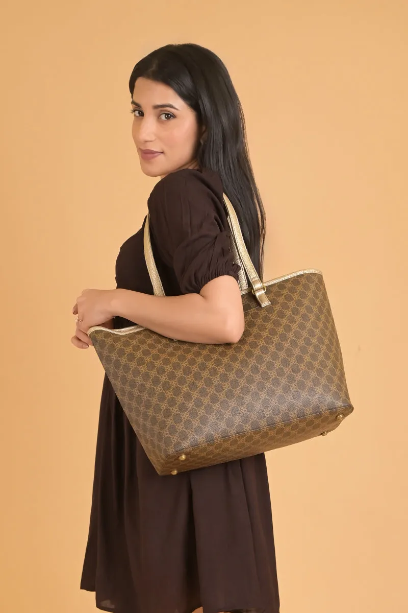 Executive Edge Tote Bag - Dark Brown