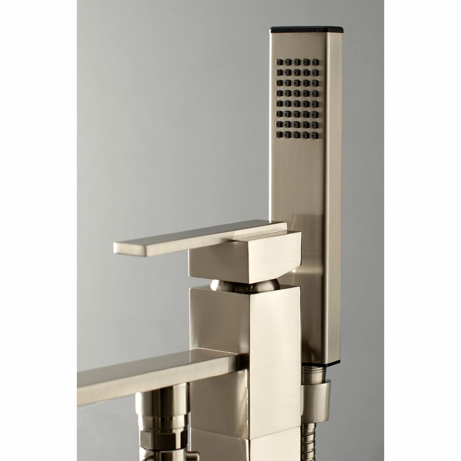 Executive KS4138QLL Single-Handle 1-Hole Freestanding Tub Faucet with Hand Shower, Brushed Nickel