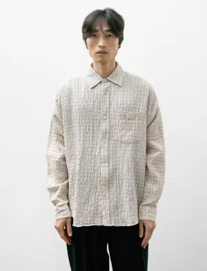 Executive Shirt Beige Structure Check