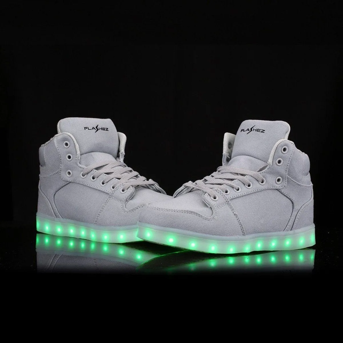 Flashez LED Grey Canvas Trainers