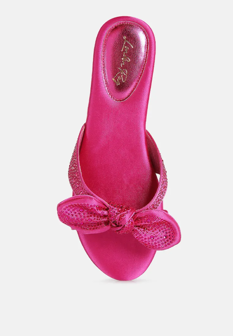 Fleurette Bow Flat Sandals by London Rag