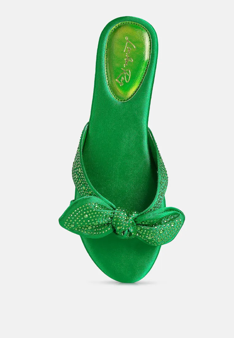 Fleurette Bow Flat Sandals by London Rag