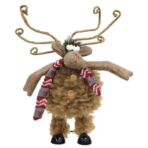 Fuzzy Wobble Moose 10" Winter Figure