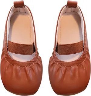 Girl Dress Shoes Toddler Flower Kid Dress Shoes Square Toe Ballet Flats for Party School Wedding Casual Shoes