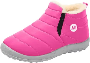 Girl Fall Boots Size 11 Childrens Winter Fleece Childrens Boots Flat Splashing Girls Shoes Boots Size 11
