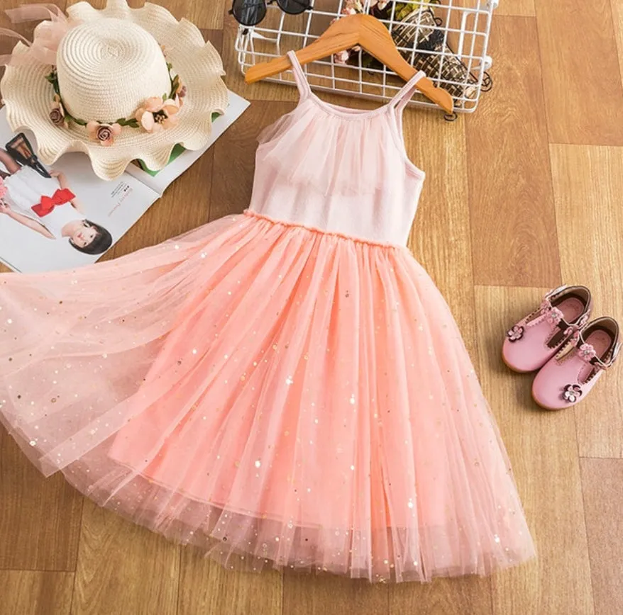 GIRLS GLITTER TUTU PARTY DRESS