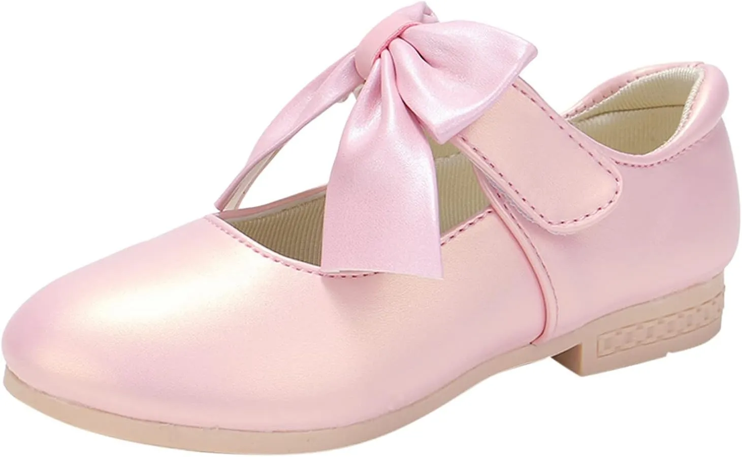 Girls Mary Jane Dress Shoes Bows Low Heels Flower Girl Wedding Church Shoes Toddler Little Kids Pump Shoes
