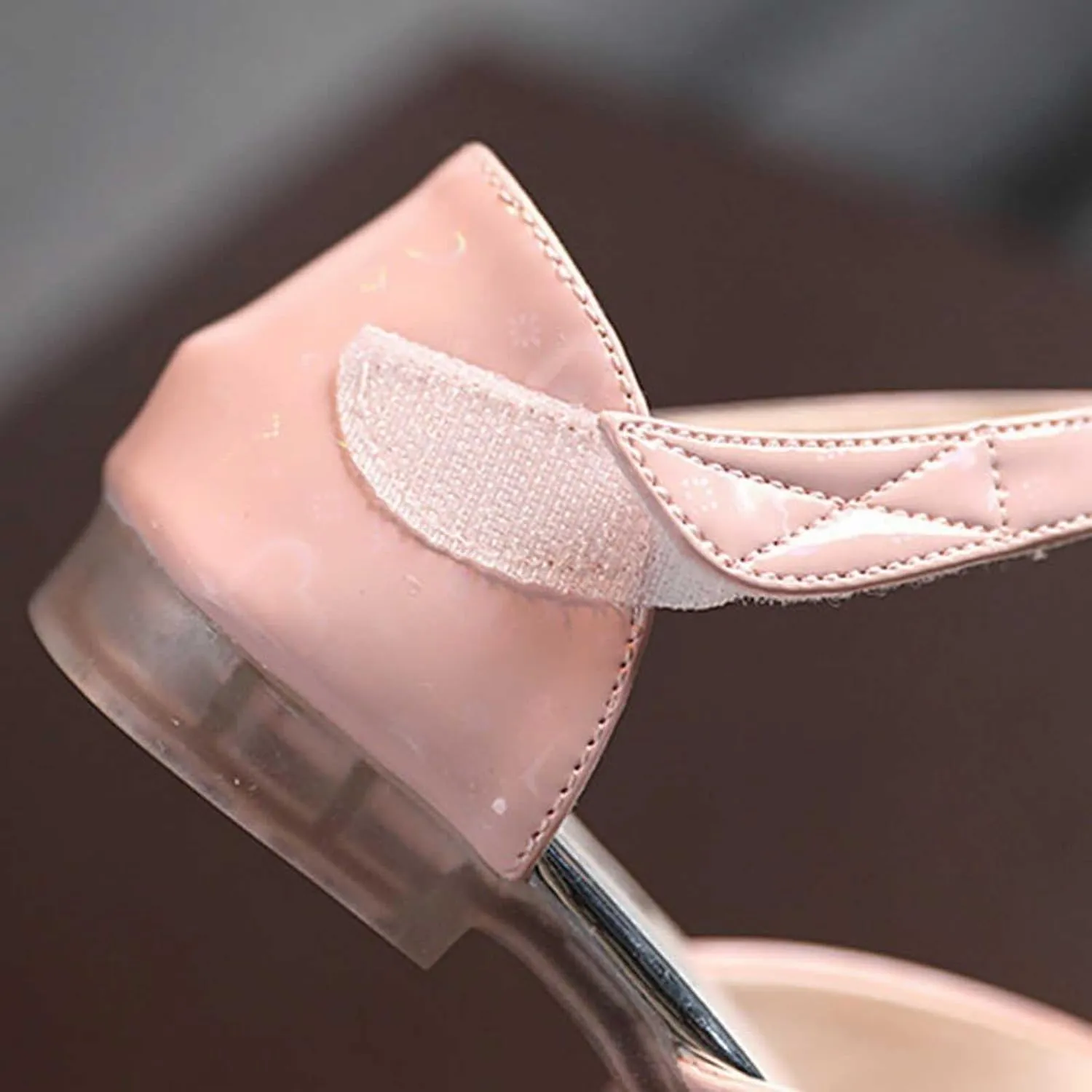 Girls Open Toe Heels Dress Shoes Flower Girl Mary Jane Sandals Wedding Pary Princess Shoes for Toddler Kids