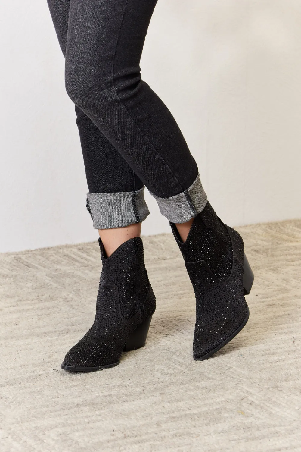 Glamorous Rodeo: East Lion Corp Rhinestone Ankle Cowboy Boots