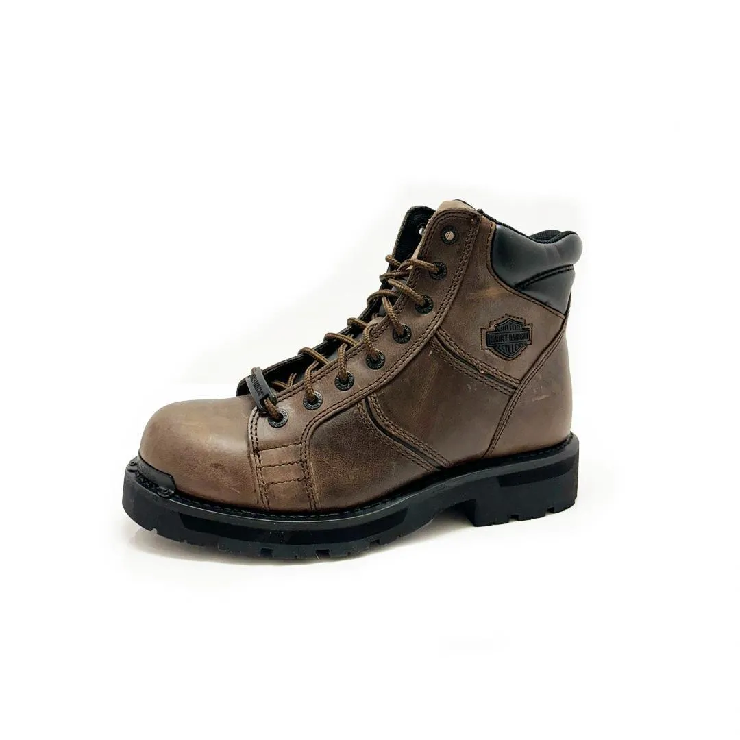 Harley Davidson Men's Ramble Lace Up Boots Brown - Clearance