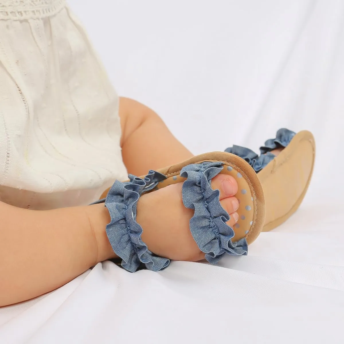 Infant Baby Boys Girls Sandals Summer Baby Wedding Dress Flat Shoes Newborn Crib Shoes First Walkers Prewalkers Shoes