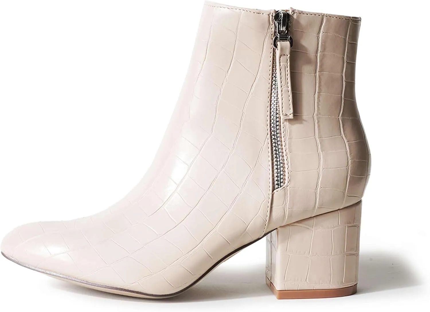 J. Adams Zuma Ankle Bootie  Closed Pointed Toe Low Block Heel Zip Up Boot